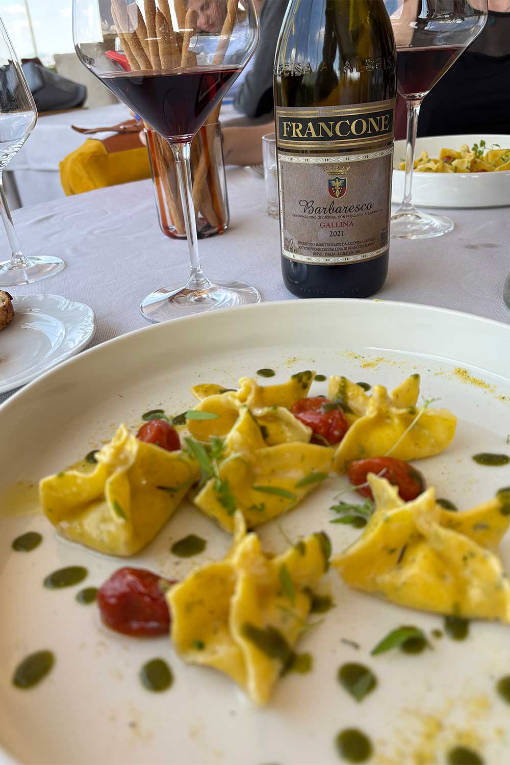 Tortelli freschi e Barbaresco